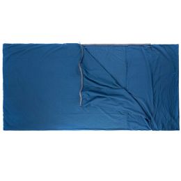 Portable 100% Cotton Sport Camping Hiking Outdoor Single Sleeping Bag Liner-Blue