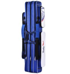 Waterproof Fishing Rod Cases Tubes Fishing Gear Fishing Poles Bags Three Tiers 80 cm(Blue)