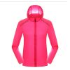 Lightweight Sports Jacket UV Protector Quick Dry Windproof Skin Coat,Rose Red