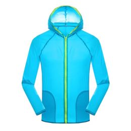 Super Lightweight Jackets UV Protector Quick Dry Windproof Skin Coat,Blue