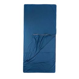 Ultra Light Cotton Sleeping Bag Liner for Summer or Warm-Weather Camping (Blue)