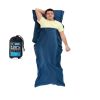 Ultra Light Cotton Sleeping Bag Liner for Summer or Warm-Weather Camping (Blue)