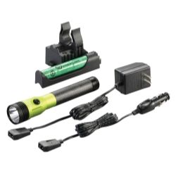Stinger DS LED HL Rechargeable Flashlight, 120/DC PiggyBack Holder, Lime, 800 Lumens