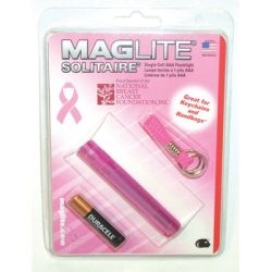 Maglite Solitaire Incandescent 1-Cell AAA National Breast Cancer Foundation Flashlight Pink