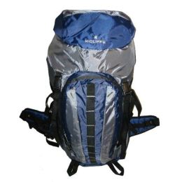 Hiking Backpack w/Internal Frame, 25.5"x17.5"x6", Navy/Grey Case Pack 10